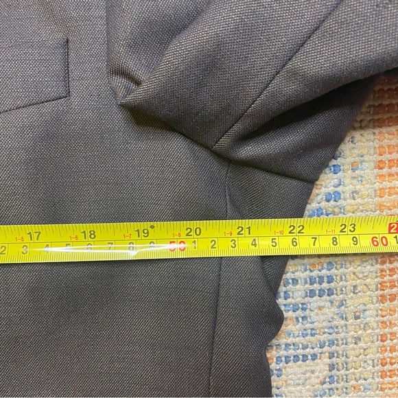 Oscar De La Renta Mens Blazer Suit Jacket Size 44S L Dark Gray Wool 44S W36 - Picture 5 of 9